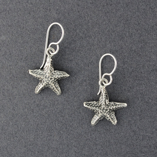 Sterling Silver Textured Starfish Earring