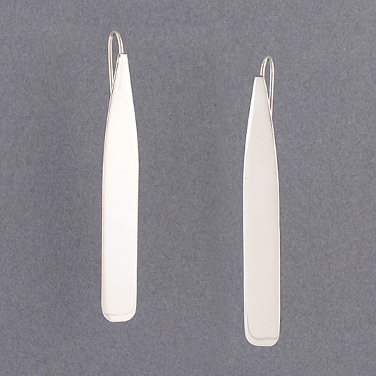 Sterling Silver Flat Drop Earring