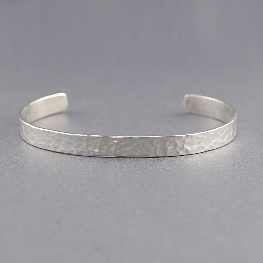 Sterling Silver Classic Hammered Cuff