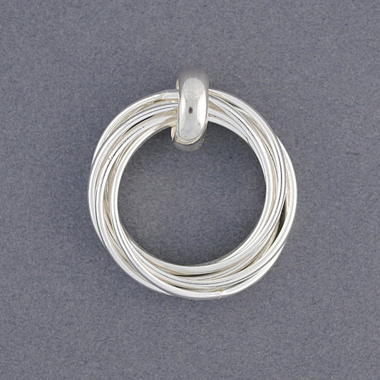 Sterling Silver Layered Circle Pendant