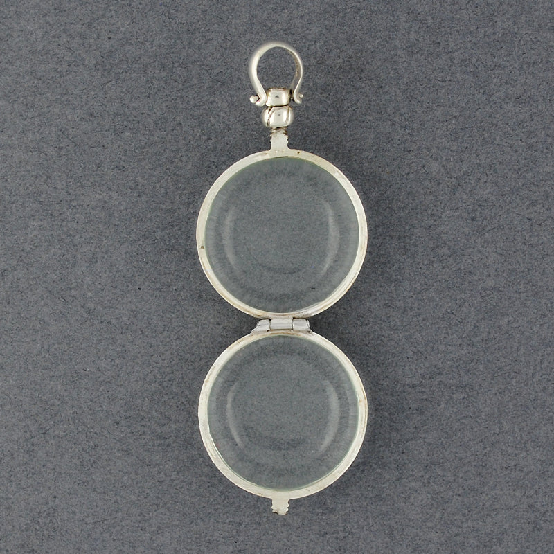 Sterling Silver Glass Circle Locket