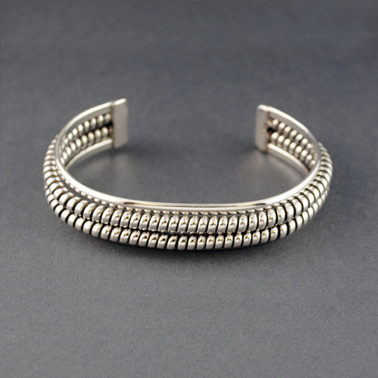 Sterling Silver Double Coil Cuff
