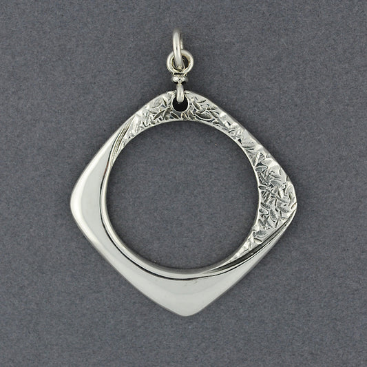 Sterling Silver Dual Texture Pendant