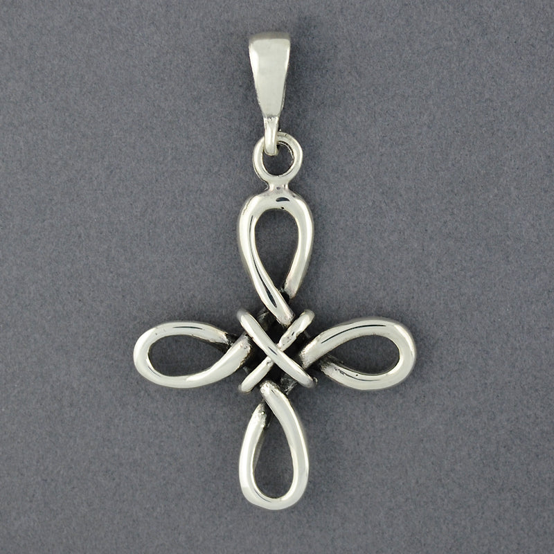 Sterling Silver Looped Cross Pendant