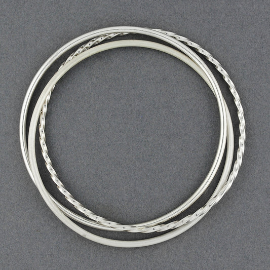 Sterling Silver 3-in-1 Bangle