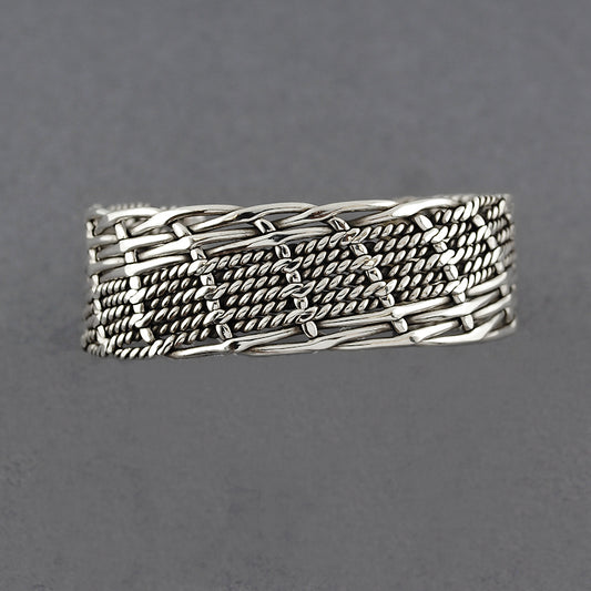 Sterling Silver Multi Weave Cuff