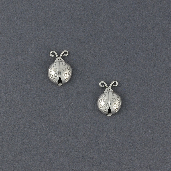 Sterling Silver Ladybug Stud Earrings