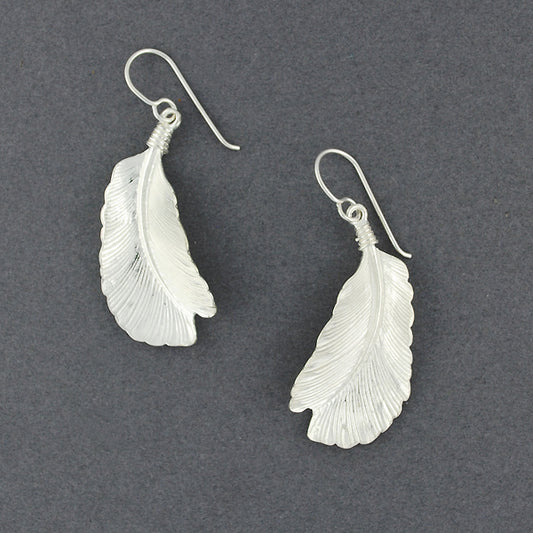 Sterling Silver Feather Earrings