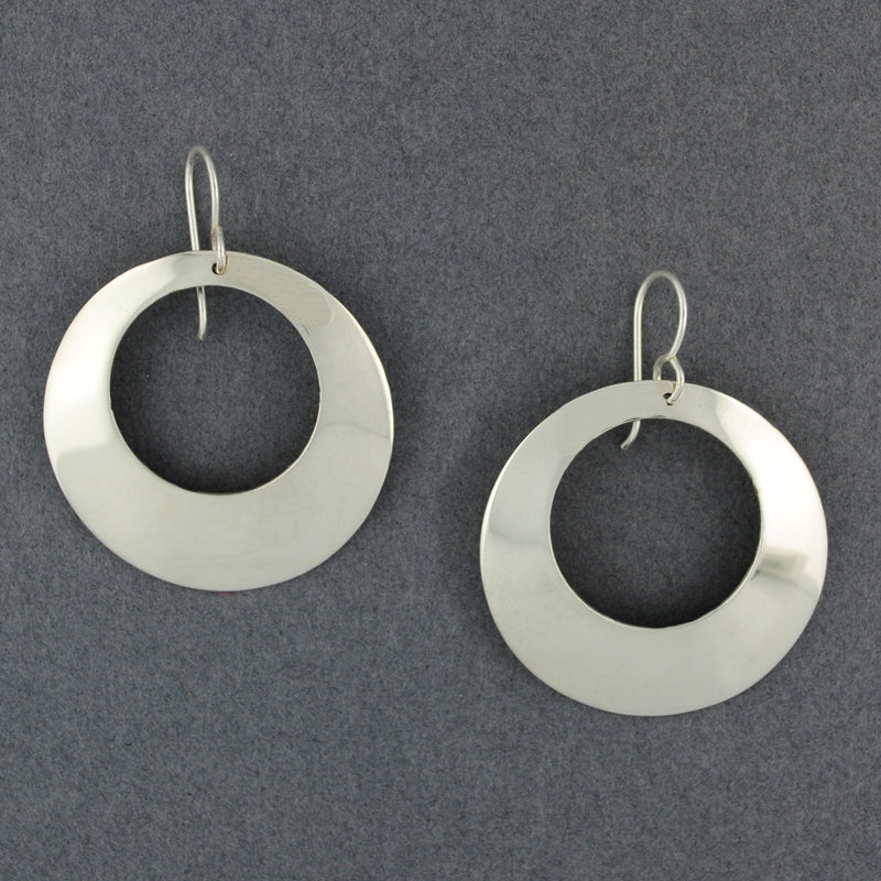 Sterling Silver Large Open Circle Earrings