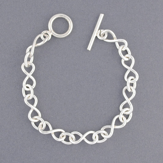 Sterling Silver Infinity Link Bracelet