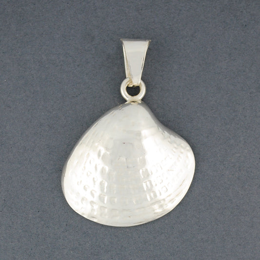 Sterling Silver Quahog Shell Pendant