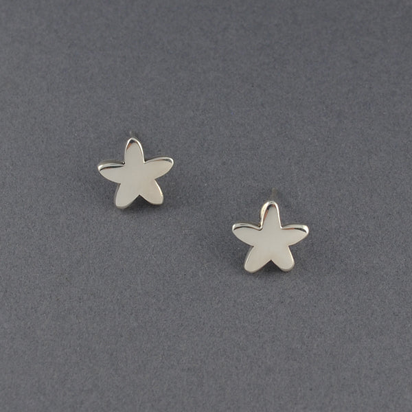 Sterling Silver Rounded Starfish Stud Earrings