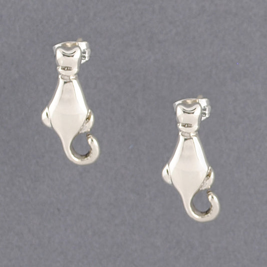 Sterling Silver Cat Earrings