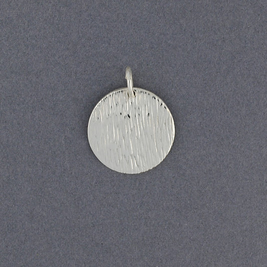 Sterling Silver Textured Disc Pendant