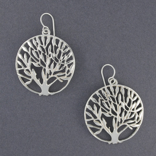 Sterling Silver Large Tree Earrings