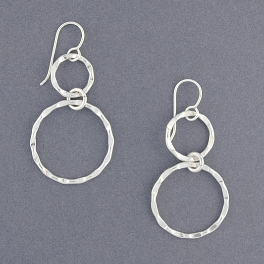 Sterling Silver Thin Hammered Circles