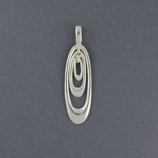 Sterling Silver Triple Oval Pendant