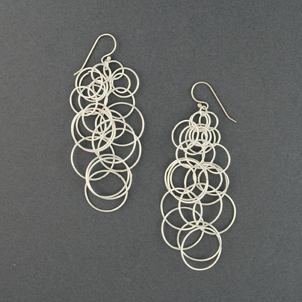 Sterling Silver Flowing Circle Earrings