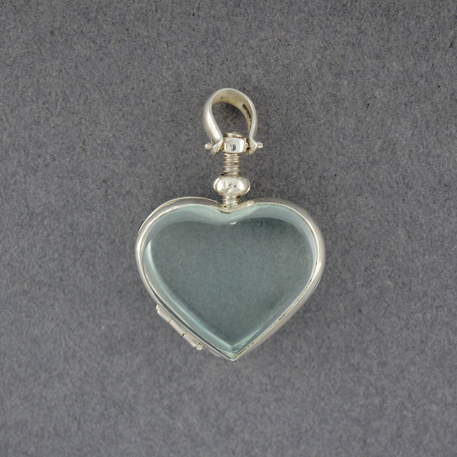 Sterling Silver Glass Heart Locket