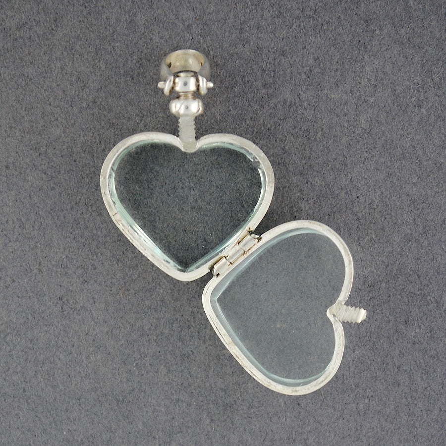 Sterling Silver Glass Heart Locket