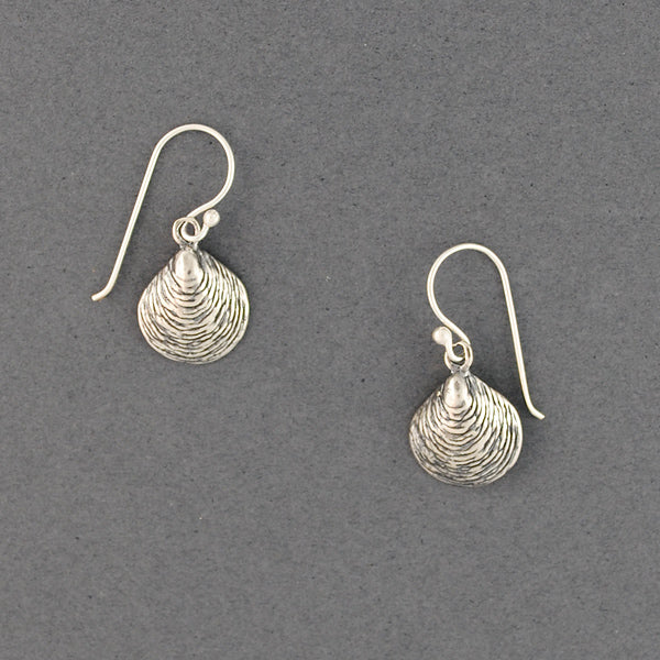 Sterling Silver Clam Shell Earrings