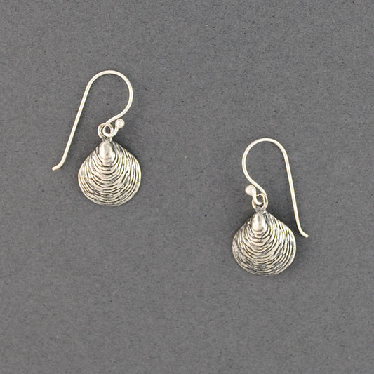 Sterling Silver Clam Shell Earrings