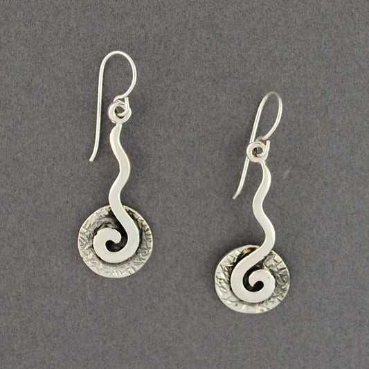 Sterling Silver Antiqued Spiral Earrings