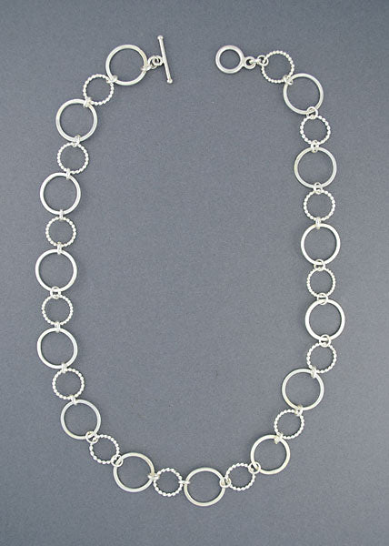 Sterling Silver Twisted Circles Necklace