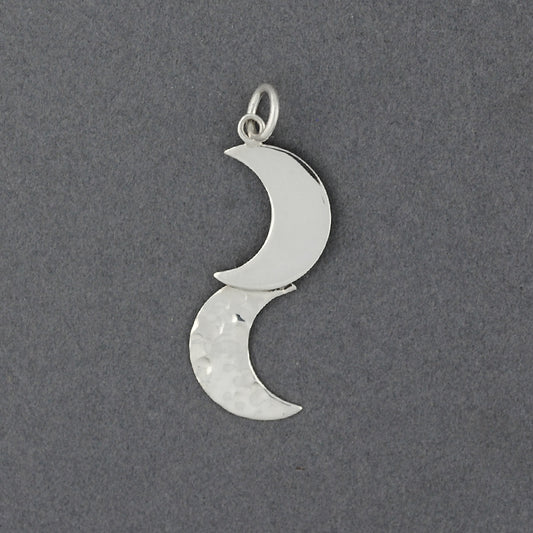 Sterling Silver Double Moon Pendant