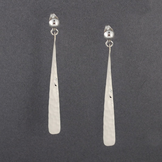 Sterling Silver Hammered Drop Dangles