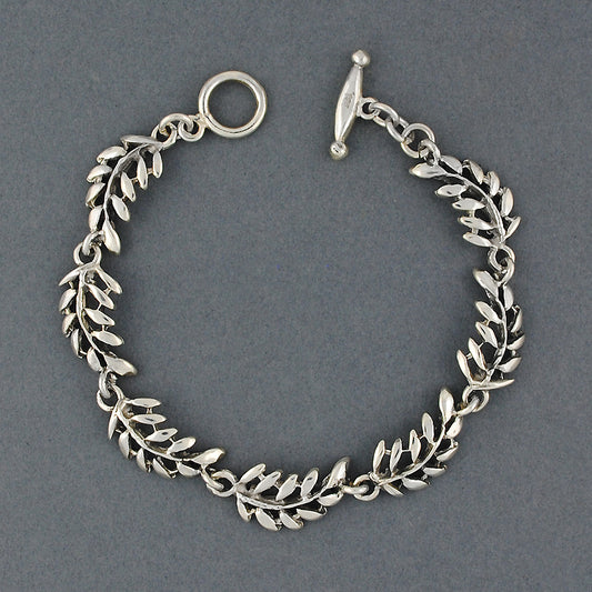 Sterling Silver Leaf Link