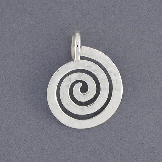 Sterling Silver Hammered Spiral