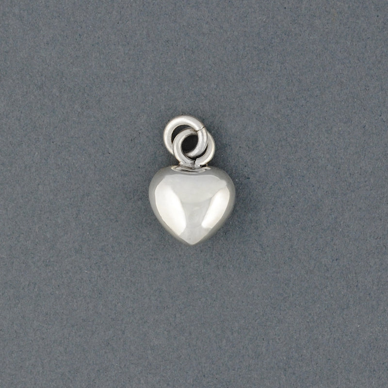 Sterling Silver Small Puffed Heart Pendant