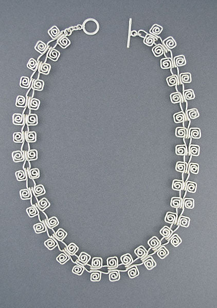 Sterling Silver Spiral Link Necklace