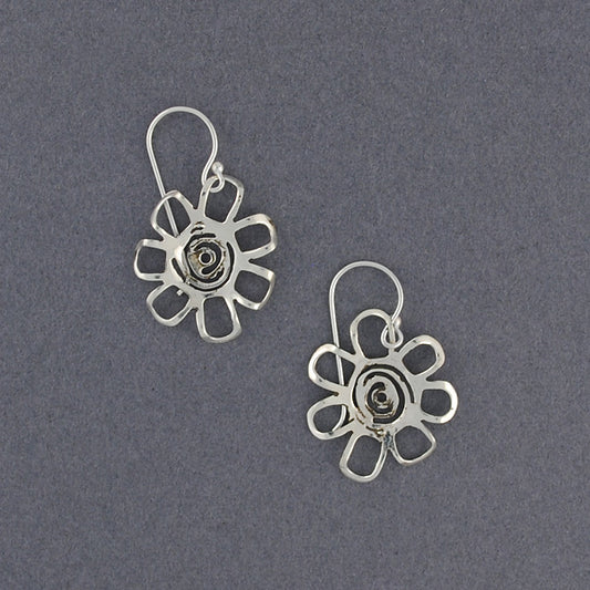 Sterling Silver Cutout Flower Earrings