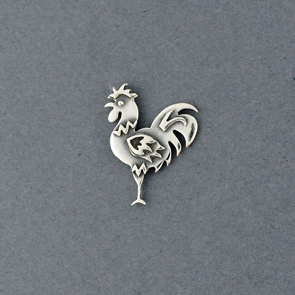 Sterling Silver Rooster Pin