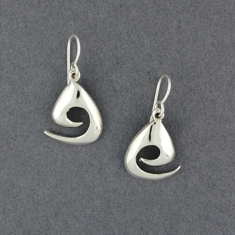 Sterling Silver Triangle Spiral Earrings