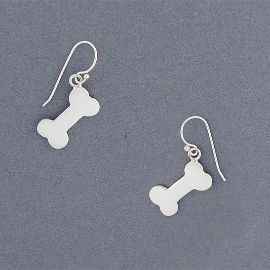 Sterling Silver Dog Bone Earrings