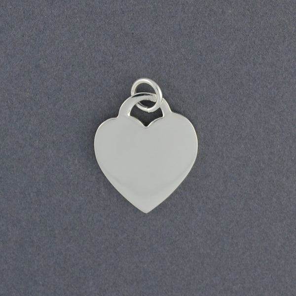 Sterling Silver Engravable Heart Pendant