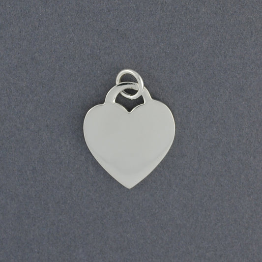 Sterling Silver Engravable Heart Pendant