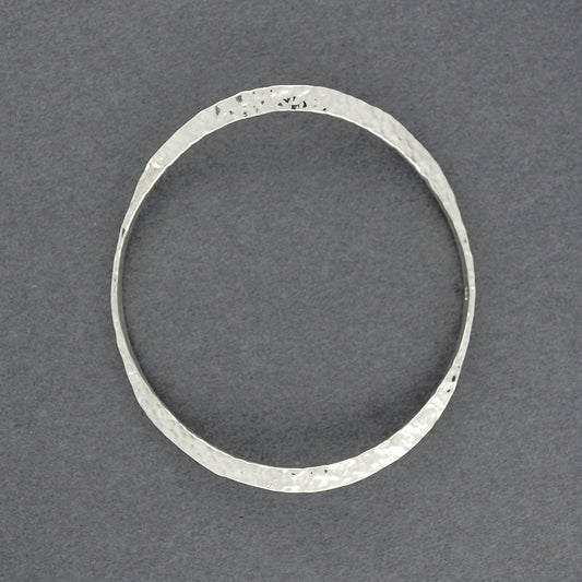 Sterling Silver Extra Hammered Curved Bangle
