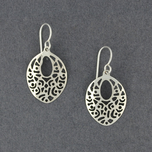 Sterling Silver Cutout Drop Earrings