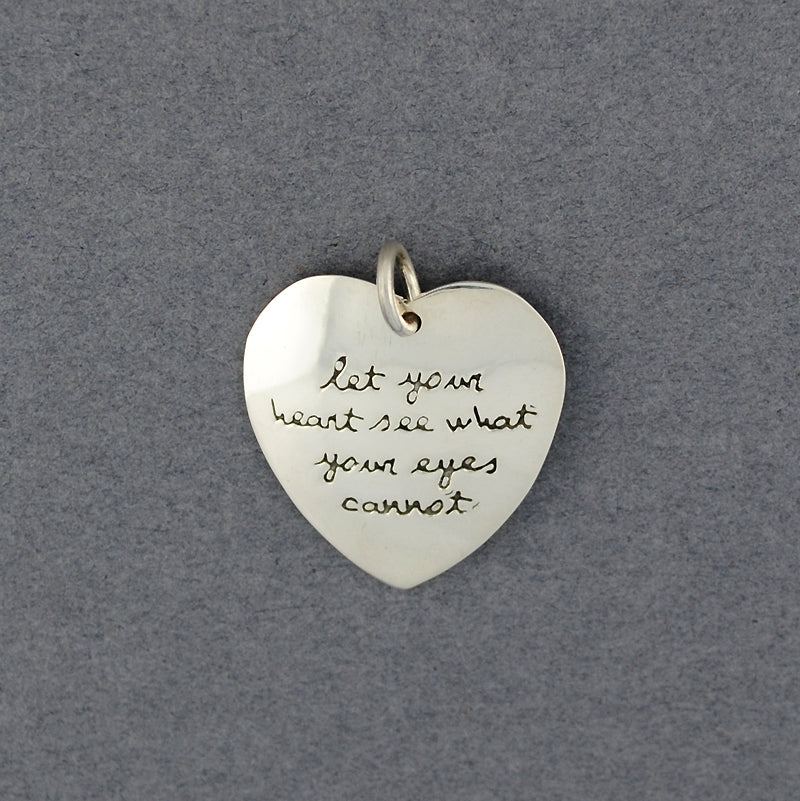 Sterling Silver "Let Your Heart See" Pendant