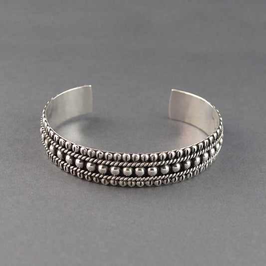 Sterling Silver Antique Detailed Cuff