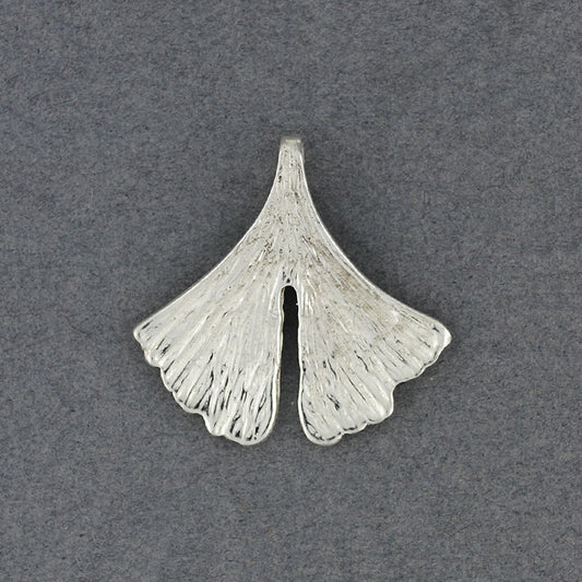 Sterling Silver Ginkgo Leaf Pendant