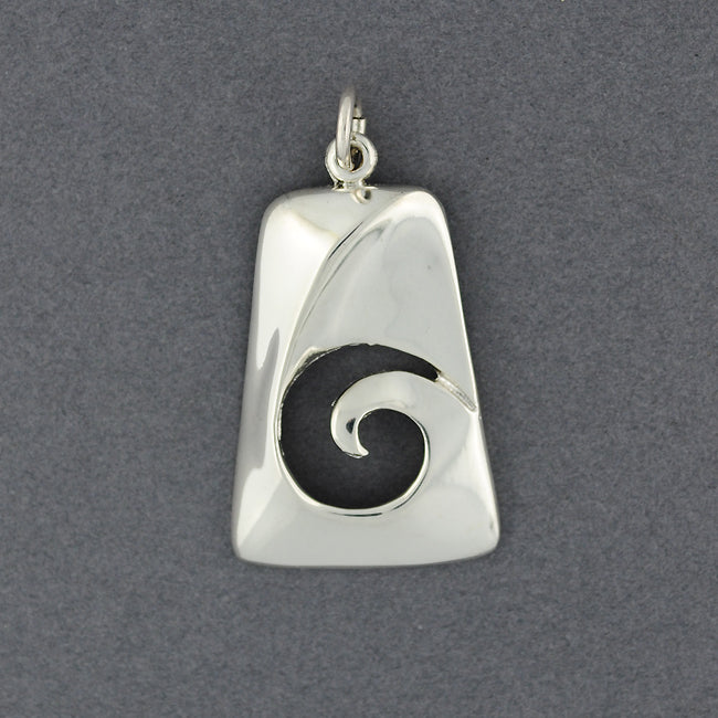 Sterling Silver Trapezoid Spiral Pendant