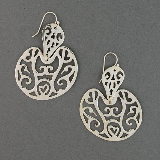 Sterling Silver Abstract Earrings