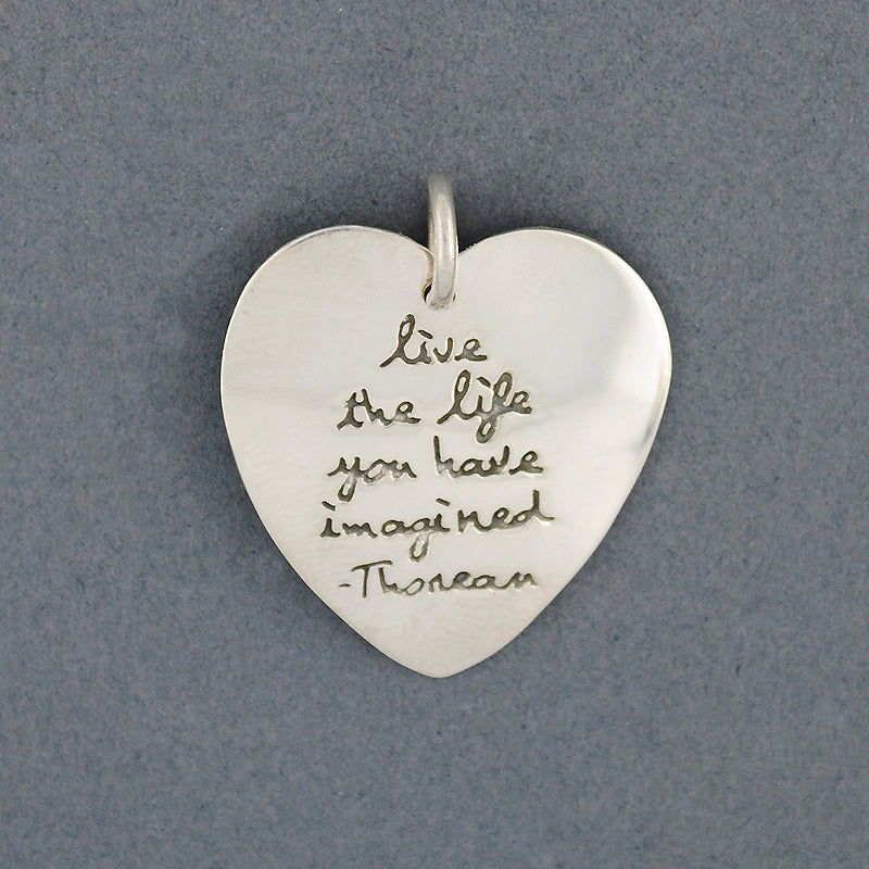 Sterling Silver Quote in Heart Pendant