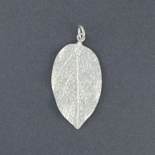 Sterling Silver Detailed Leaf Pendant