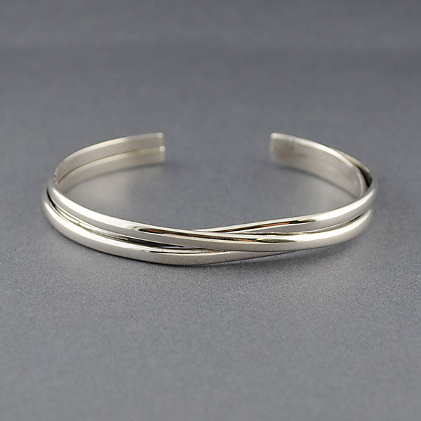 Sterling Silver Layered Band Cuff